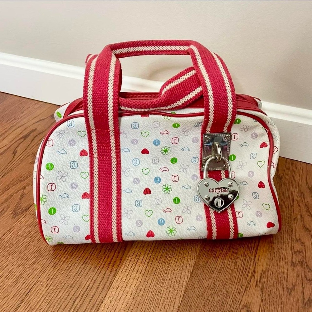 Y2K Vintage Italian Monogram Barrel Bag 🖤🇮🇹👜